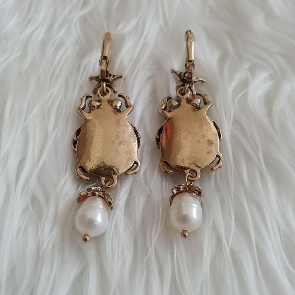 NEW Beetle Pearls & Abalone Earrings - Picture 8 of 10